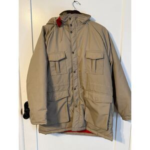 VTG Mens California Imperial Insulated Beige Parka,Field Coat,Large MADE IN USA